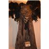 SKELETON NATIVE KING MASK WITH FABRIC OOAK