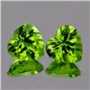 Image 1 : Natural Green Peridot Heart Pair 7 mm - VVS