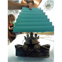 Oriental Style Lamp Original shade 13" base