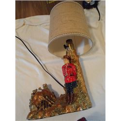 Very Rare 1940s chalk lamp RCMP