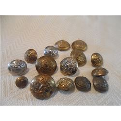 Lot of King Crown RCMP buttons