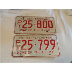 1973 Running order trailor plates SK