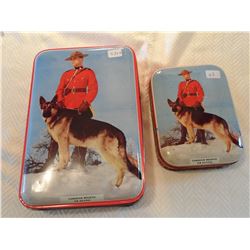 Matching set RCMP trinket tins