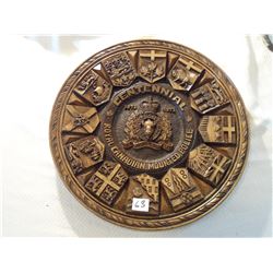 1973 Wall plaque RCMP Centennial 13 inch