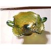 Image 2 : Carnival green glass bowl