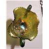 Image 4 : Carnival green glass bowl