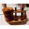 Image 1 : Wooden Tobacco stand (w/2) antique pipes