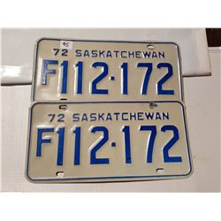 1972 Saskatchewan (farm)matching same license plates