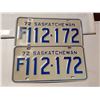 Image 1 : 1972 Saskatchewan (farm)matching same license plates
