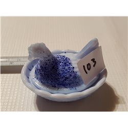 Hen on a nest 2.5 inch sea blue