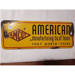 Amcot Porcelain Sign (17inch)