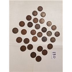 Lot of 30 Indian Head Pennies