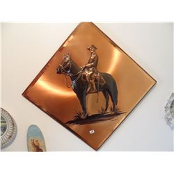 Copper RCMP plaque 22x22 Rare