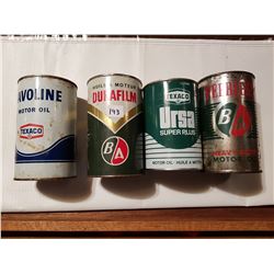 Lot of 4 Tobacco tins (B/A Texaco
