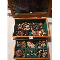 Jewellery box with costume jewellery