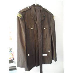 1971 brown RCMP jacket with belt and strap