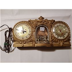 Fireplace old electric clock