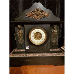Huge french marble clock (extrmely heavy) 19.5" T x 18"W