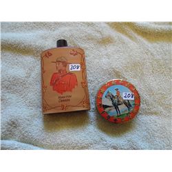 RCMP Logo flask and tin