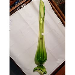 Blown green glass 28 inch
