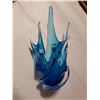 Image 1 : Blue "CHALET" blown glass 13" high