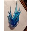 Image 3 : Blue "CHALET" blown glass 13" high