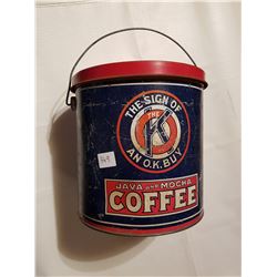 "OK" coffee tin 5lb