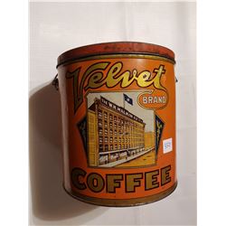 VELVET coffee tin 5lb RARE