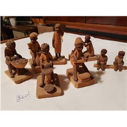 Old African wooden statues