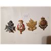 Image 1 : 4 Canadian Badges (including Regina Rifle Kings crown)