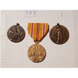 3 American WWII medals