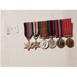 Minature WWII set of 6 War medals