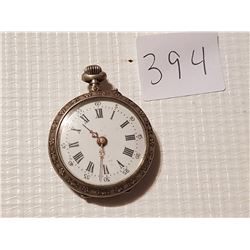Ladies small sterling silver pocket watch