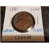 Image 1 : 1881 one cent fine