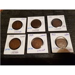 1905-1910 set of one cents