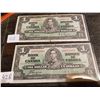Image 1 : 2 1937 one dollar bill ( Gordan/Towers)