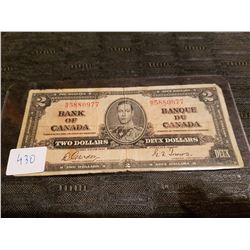 1937 two dollar bill Gordon/Towers
