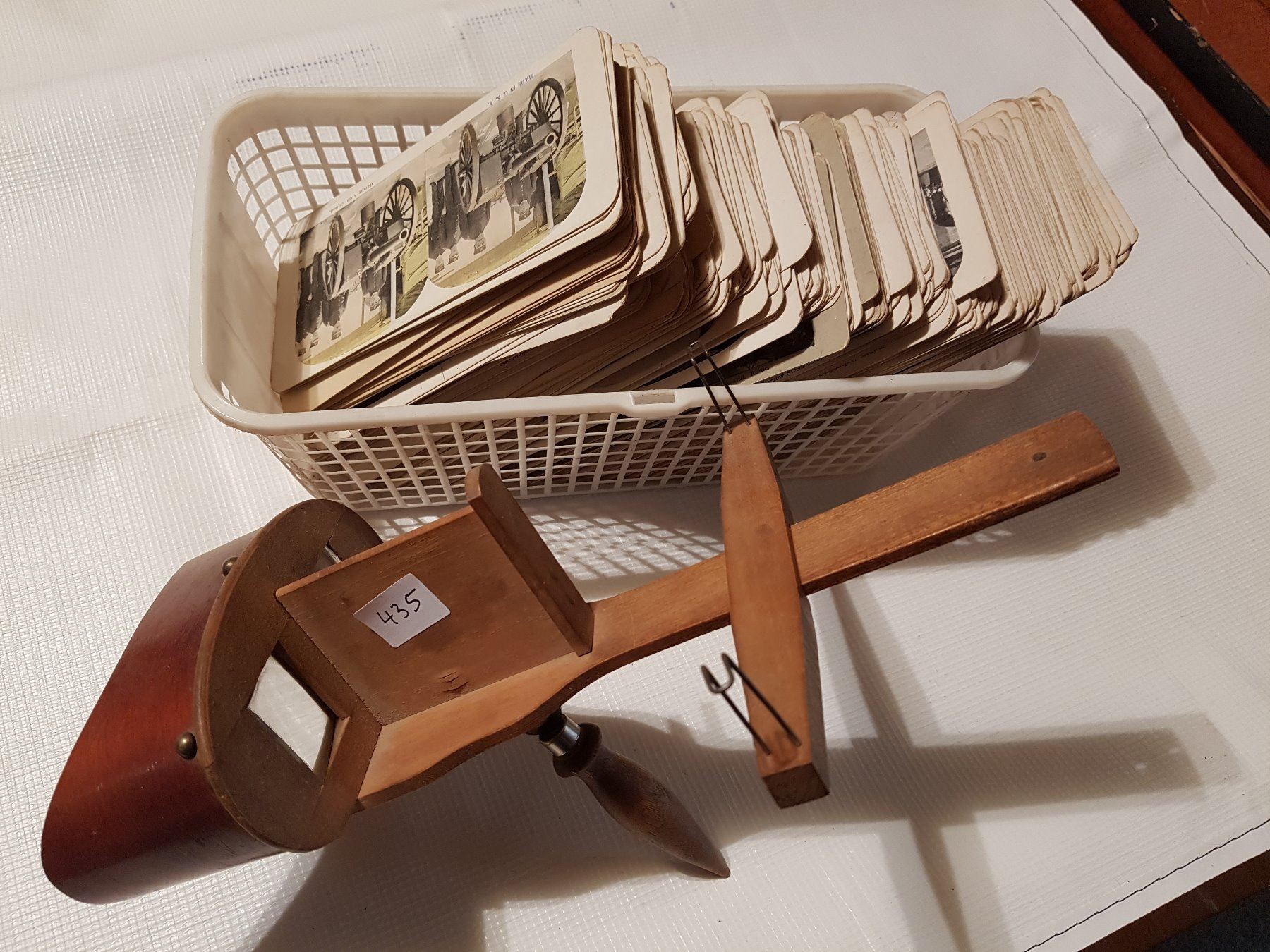 Antique Stereoscope With 100 Cards Antique Stereoscope With 100 Cards