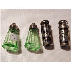 set of 2 s&p shakers (Cobalt blue and depression)