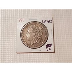 1885 Morgan silver dollar US