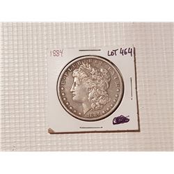 1884 Morgan silver dollar US