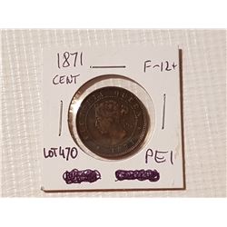 1871 PEI one cent token