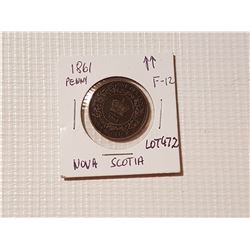 1861 Nova Scotia penny token