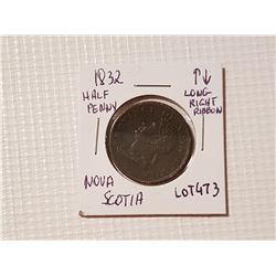 1832 Nova Scotia half penny