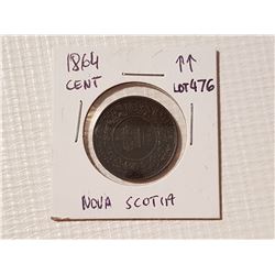 1864 Nov Scotia cent token