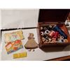 Image 1 : Wood box full of sewing items
