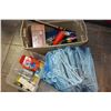 Image 1 : LOT OF CAMPING AND OTHER ITEMS AND SKII WAX AND COAT HANGERS