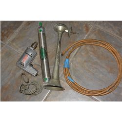 TRUCK HORN ACTUATOR BRAIDED CABLE AND DRILL