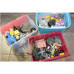 SHELF LOT OF HARDWARE AND SHOP SUPPLIES