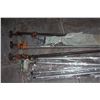 Image 2 : FOUR NEW EXTENTION AWNING POLES AND THREE FIVE FOOT BAR CLAMPS